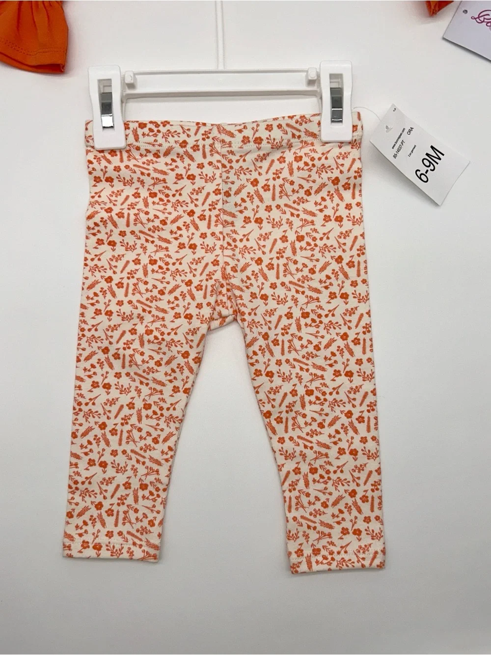 Bonnie Baby Girls 6-9M Fall Tunic Set with Pumpkins